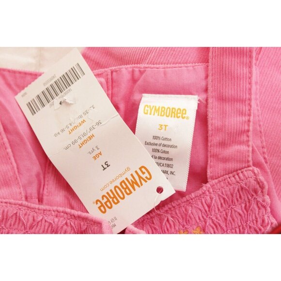 NWT 2011 Gymboree Cheery All the Way Pink Corduroy Overalls sz 3T Puppy Westies - Picture 7 of 8